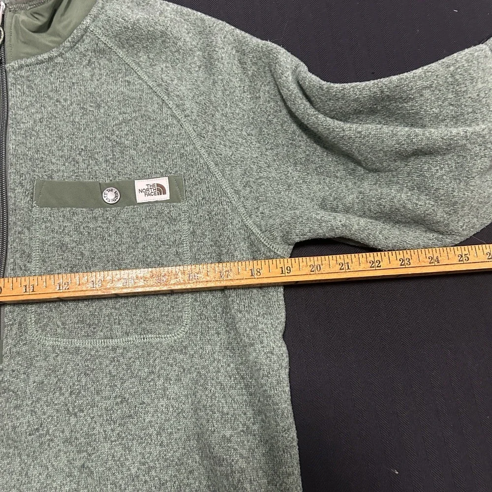 The North Face Gordon Lyons 1/4 Zip Pullover Fleece Jacket Men's Large Green